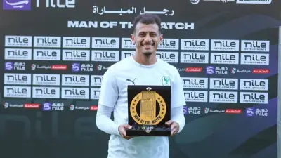 عمر الساعي أفضل لاعب في مباراة المصري وسيراميكا بالدوري المصري
