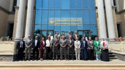 رئيس جامعة بنها الأهلية يستقبل وفد الجامعة الأمريكية لتعزيز التعاون الأكاديمي