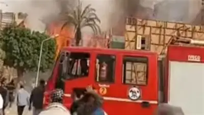 سيطرة على حريق في موقع تصوير مسلسل بيت بابا دون إصابات
