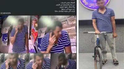 ضبط لص الدراجات الهوائية في سوهاج بعد تداول صور السرقة
