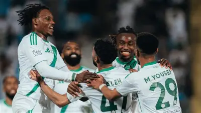 أهلي جدة يتقدم بثلاثية على الأخدود في الشوط الأول بالدوري السعودي
