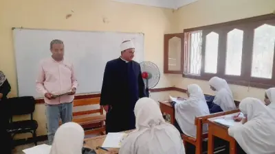 جولة ميدانية لرئيس الأزهرية بالوادي الجديد لمتابعة امتحانات النقل