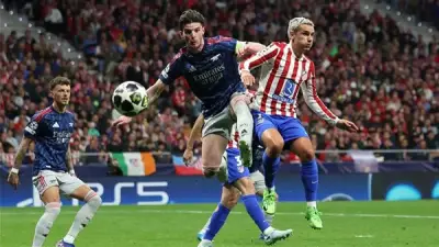 أرسنال يتقدم على أتلتيكو مدريد بهدف في الشوط الأول بنصف نهائي دوري الأبطال