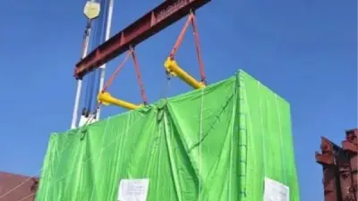 وصول مكثف التوربينة البخارية للوحدة النووية الأولى بمحطة الضبعة