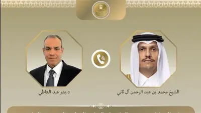 وزير الخارجية يبحث مع نظيره القطري خفض التصعيد الإقليمي