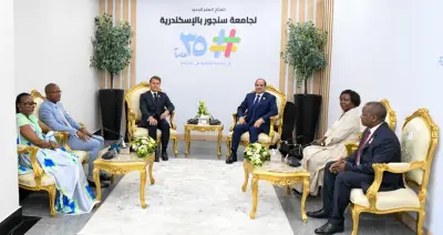 السيسي وماكرون يفتتحان جامعة سنجور في برج العرب