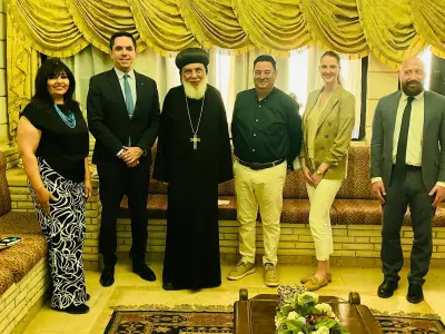 وفد من السفارة الأمريكية بالقاهرة يزور مسار العائلة المقدسة بسمالوط