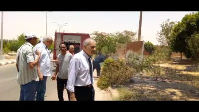 جامعة أسوان تشارك في إخماد حريق خارج أسوارها بالتعاون مع الحماية المدنية