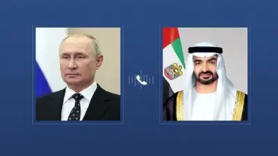 رئيسا الإمارات وروسيا يبحثان تعزيز الشراكة الإستراتيجية بين البلدين