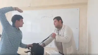 التعليم تقرر معاقبة طالب اعتدى على معلمه في مدرسة فندقية