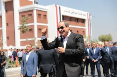 الرئيس السيسي يصل مقر افتتاح مشروع الدلتا الجديدة التنموي