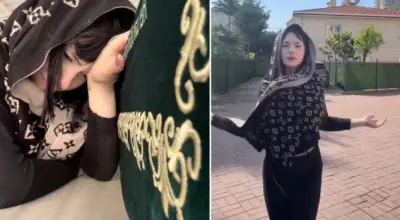 ابنة فنانة تركية شهيرة ترقص على تيك توك خلال جنازة جدها