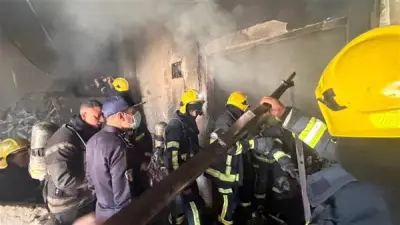 خروج جميع مصابي حريق مصنع بالمنيا الجديدة بعد التأكد من سلامتهم
