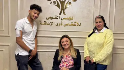 إيمان كريم تستقبل الفارس محمود سامح وتؤكد دعم الأبطال الرياضيين