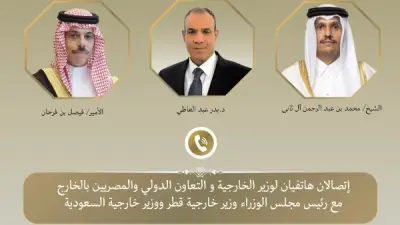 وزير الخارجية يبحث مع نظيريه السعودي والقطري التطورات الإقليمية