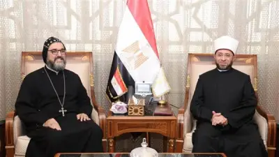 وزير الأوقاف يستقبل راعي الكنيسة السريانية للتهنئة بعيد الأضحى