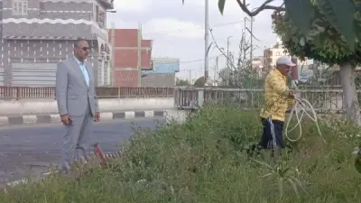 حملة لري الحدائق وتجهيز استراحات الكورنيش بفارسكور استعداداً للعيد