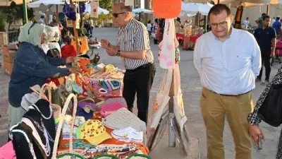 أيادي مصر بالفيوم تشارك في معرض الحرف التراثية بنادي الصيد