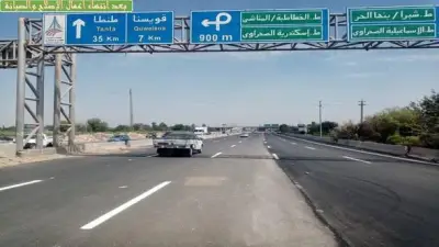 إعادة فتح حركة المرور بكوبري بنها اتجاه القاهرة بطريق الإسكندرية الزراعي