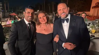 يسرا ومحمد سامي يتصدران حضور حفل زفاف نجل الفنان إدوارد