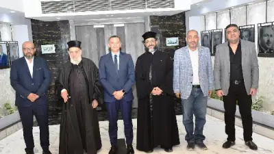وفد الأقباط الكاثوليك يهنئ محافظ أسوان بعيد الأضحى المبارك