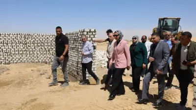 محافظ الوادي الجديد تتفقد موقع إنشاء شلاتر إيواء الكلاب الضالة
