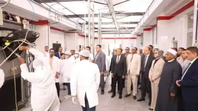 محافظ الوادي الجديد تشهد نحر الأضاحي بمجزر الخارجة المطور