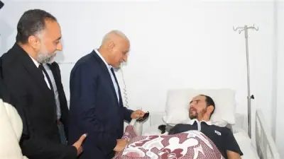 محافظ شمال سيناء يزور المرضى والجرحى الفلسطينيين في مستشفيات العريش والشيخ زويد