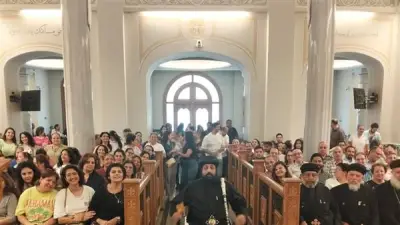 الأنبا أثناسيوس يترأس لقاء روحيًا لخدام كنيسة الملاك البحري بحدائق القبة