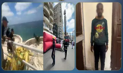 إنقاذ شخص حاول إنهاء حياته أعلى عقار بالإسكندرية