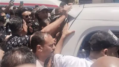 تشييع جثمان والد حمو بيكا في الإسكندرية بحضور نجوم المهرجانات