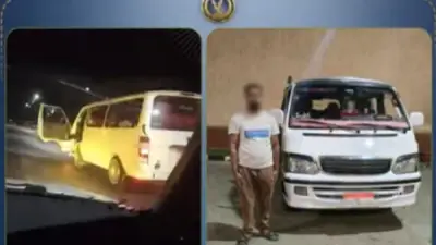 ضبط سائق ميكروباص قام بحركات استعراضية على طريق السويس