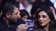10 صور تثير الجدل حول أنغام بعد ظهورها مع أحمد عز في حدث رياضي بالأهرامات