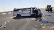 مصرع شخص وإصابة 11 في انقلاب ميكروباص على طريق أسيوط الغربي بالفيوم