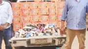 ضبط 1800 عبوة مشروبات مجهولة المصدر في حملة تموينية بالفيوم
