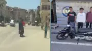 ضبط 3 طلاب يلقون أكياس مياه على المارة بدمياط باستخدام إسكوتر