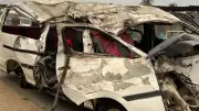 إصابة 4 في انقلاب ميكروباص بالعياط والتحفظ على السائق