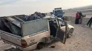 إصابة 6 أشخاص في انقلاب سيارة ربع نقل بطريق الجيش بالمنيا