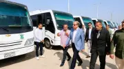 محافظ المنيا يشهد اصطفاف 73 أتوبيسًا ضمن خطة تطوير أسطول النقل الجماعي