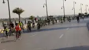 ماراثون دراجات على كورنيش النيل ببني سويف ضمن مبادرة لياقة المصريين