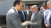 محافظ بني سويف يستقبل وزير الاتصالات في منطقة كوم أبو راضي الصناعية