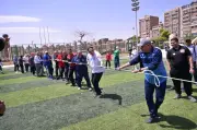 جامعة القاهرة تنظم يوماً رياضياً تحت شعار معاً على طريق النجاح