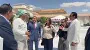 جيهان زكي تتفقد أعمال سمبوزيوم النحت بمدينة الفنون في العاصمة الجديدة