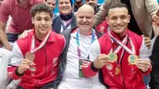 احتفالات بذهبيات عبدالرحمن وأرقام عبدالراضي في بطولة العالم للشباب