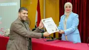 تكريم الزميل محمود زيدان لتحكيمه مشروعات تخرج إعلام كفر الشيخ