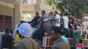 تشييع جثمان والد لاعب الزمالك محمد شحاتة ببني مزار في غياب نجله