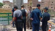 البحث عن عامل سقط في الترعة الإبراهيمية أثناء صيانة كوبري بأسيوط