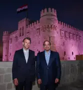 جولة تفقدية للرئيس السيسي وماكرون بالإسكندرية