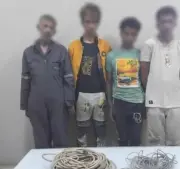 ضبط عصابة سرقة كابلات كهرباء أمام مسجد بالسويس