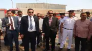 محافظ سوهاج ومدير الأمن يتابعان ميدانيًا حريق مصنع أقطان بطهطا